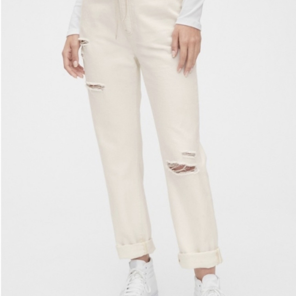 White Drawstring Jeans